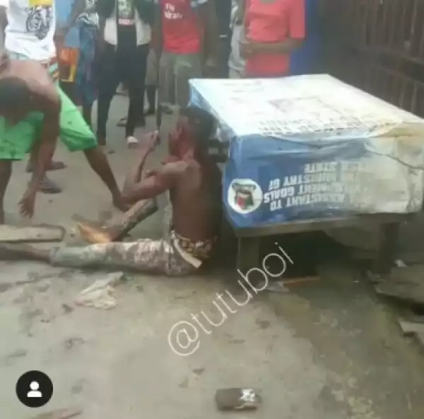 Suspected Thief Almost Planked To Death In Bayelsa, After Being Caught (Graphic)